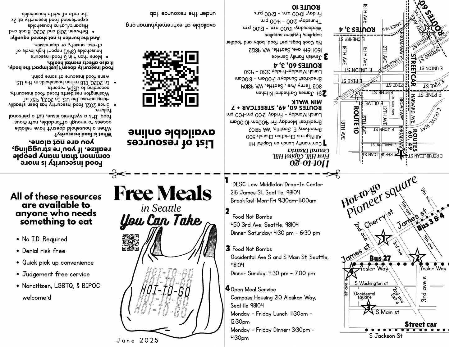 hot-to-go seattle-zine (free food map)